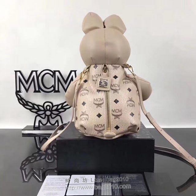 MCM女包 原單 吉祥物小兔子 Visetos印花塗層帆布 MCM單肩斜挎女包  mdmc1023